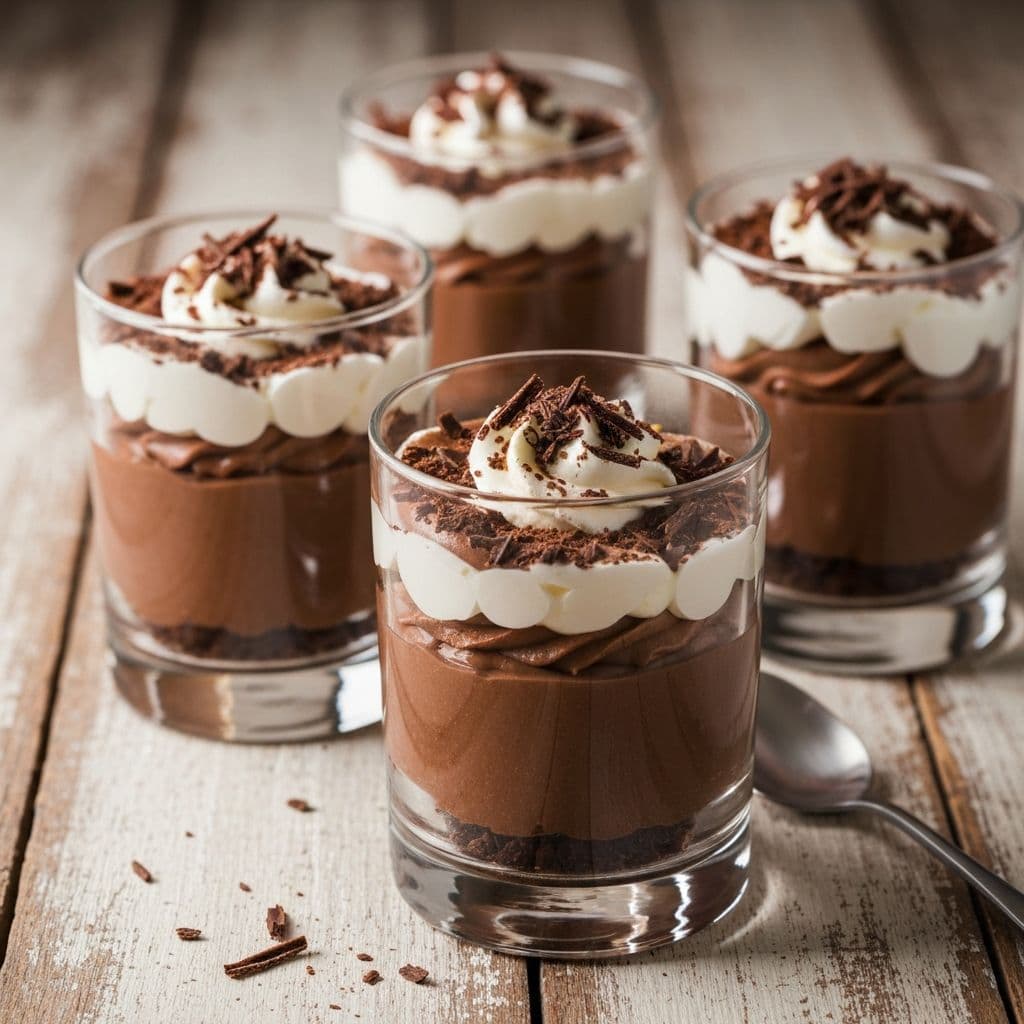 Verrines gourmandes au chocolat